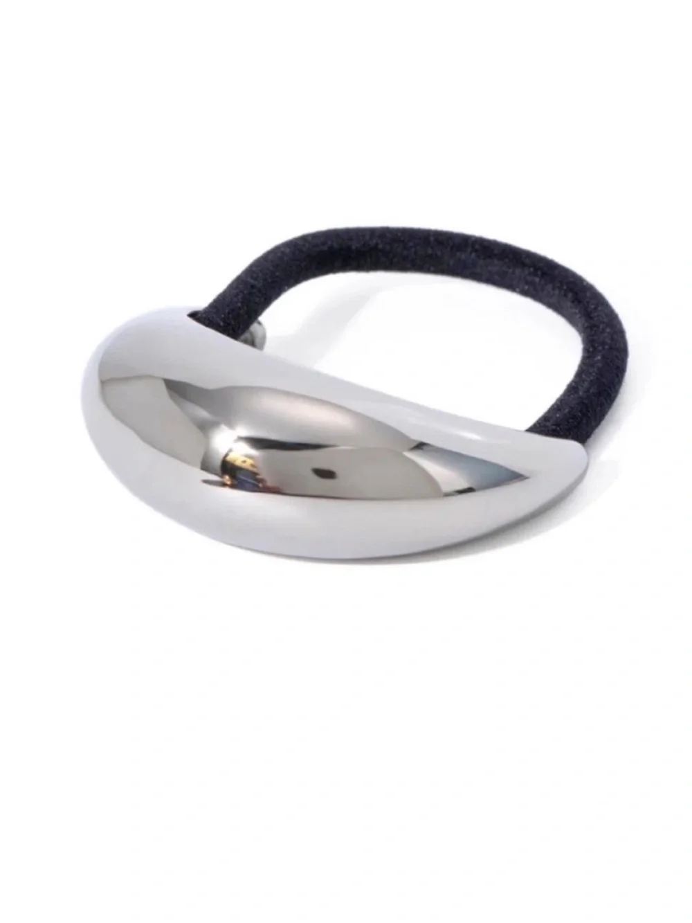 New! Silver Elastic Hair Tie (1001) NWOT